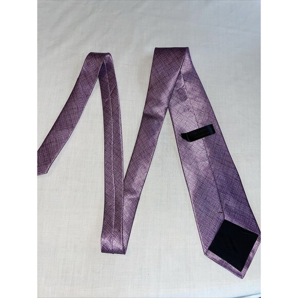 WangZhongWang Dress Tie Men’s Purple 100% Polyester Designer - Picture 7 of 12